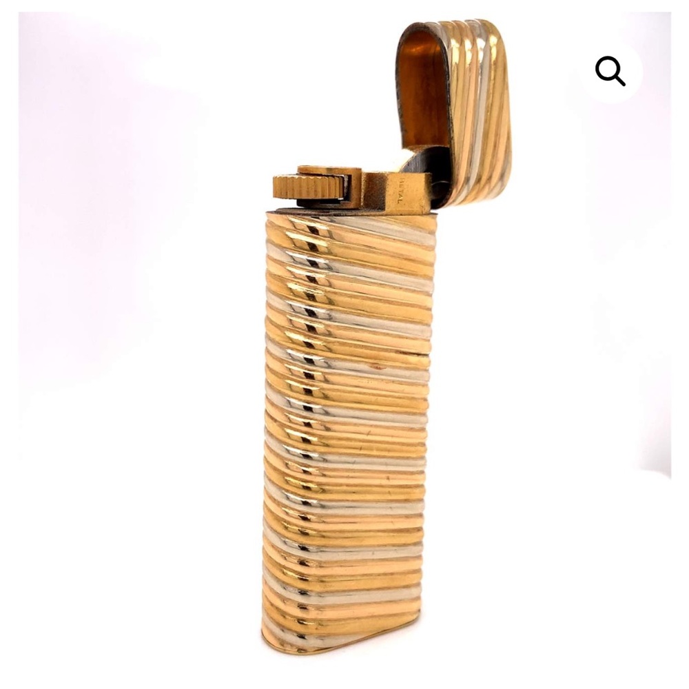 Vintage Cartier Paris Lighter 3 Tone 18k Gold
